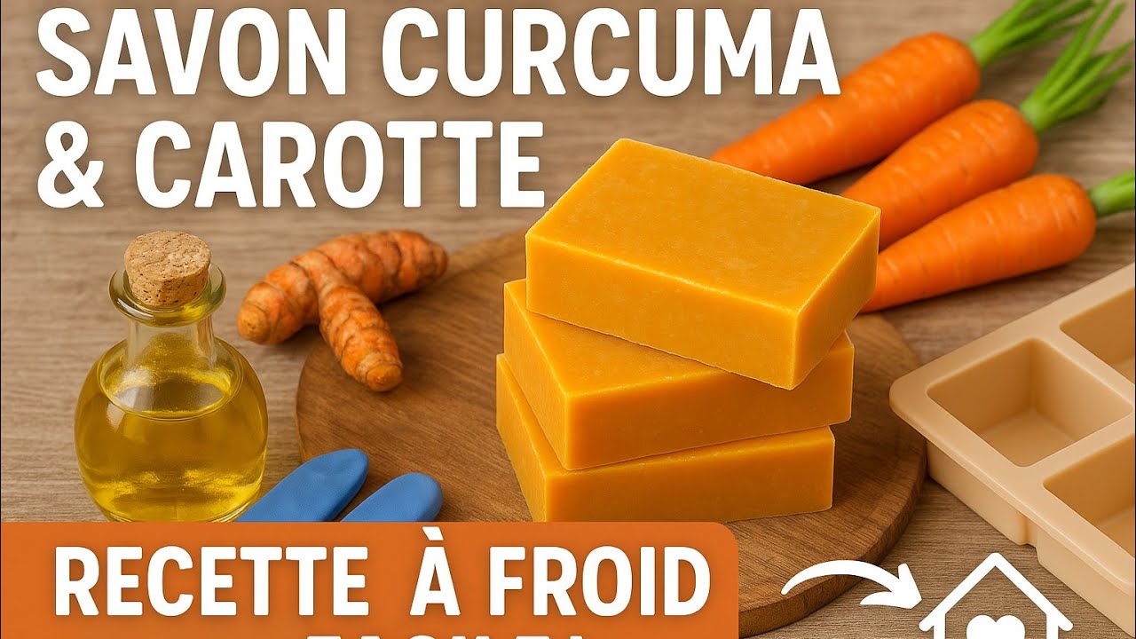 Peau Terne ? Essaie ce Savon Curcuma    & Carotte – Résultat Bluffant !