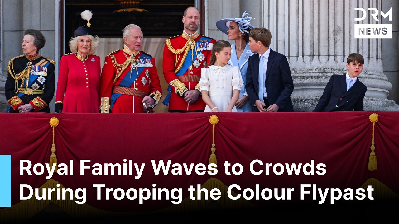 King Charles and Royal Family Watch Spectacular RAF Flypast From Palace Balcony | AC1G