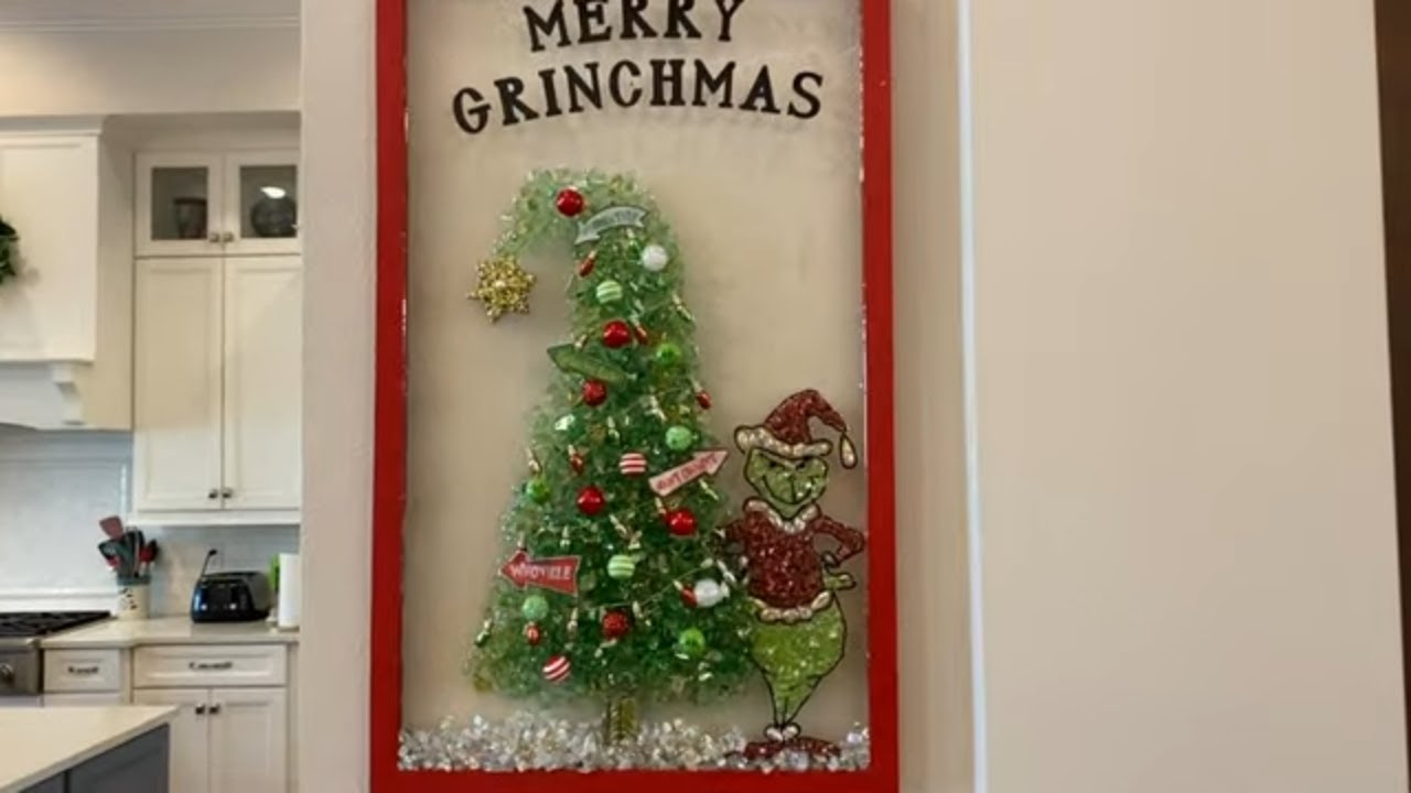 # 219 MAKE  A GRINCH  CHRISTMAS TREE GLASS ON GLASS RESIN & GLASS ART TUTORIAL