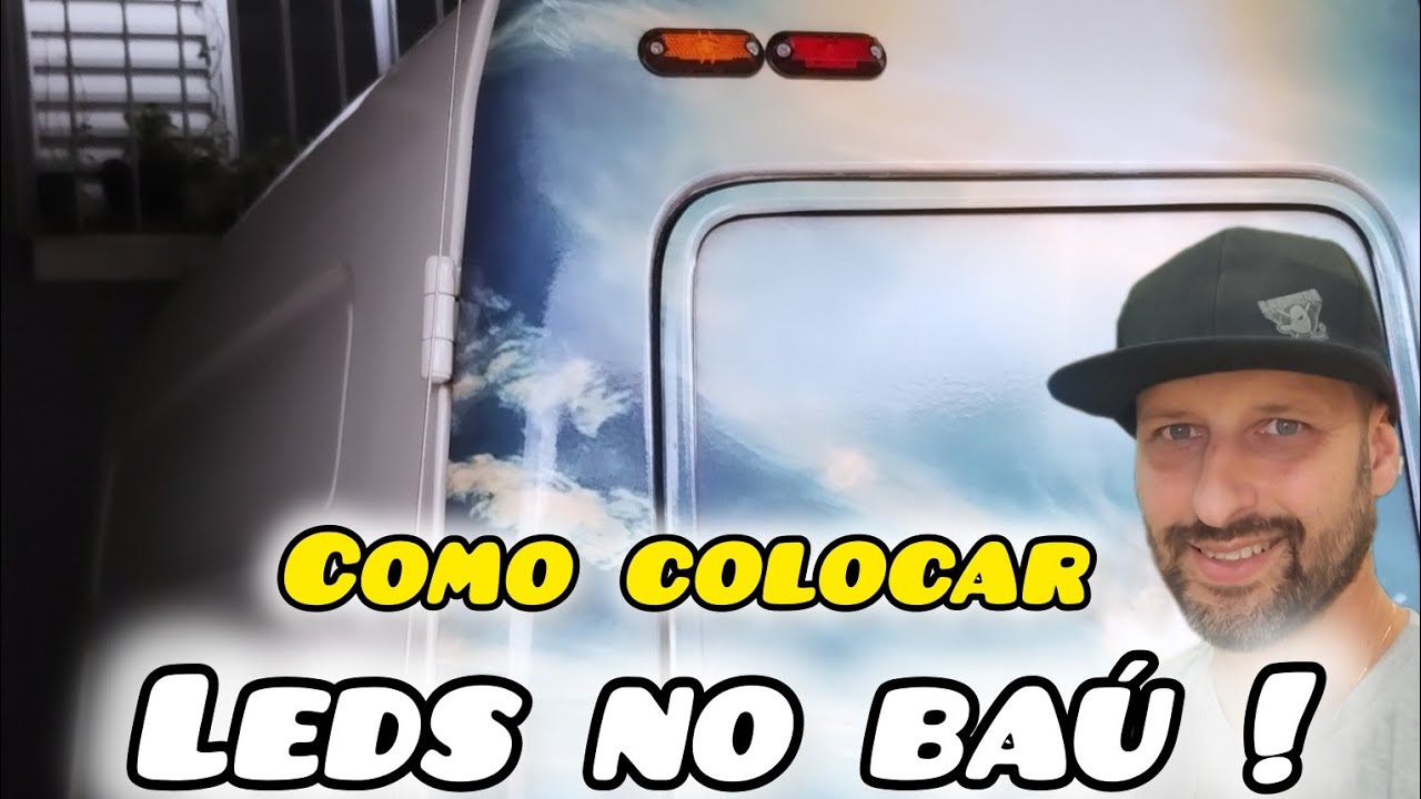 Como colocar luz de leds no baú da Fiorino.