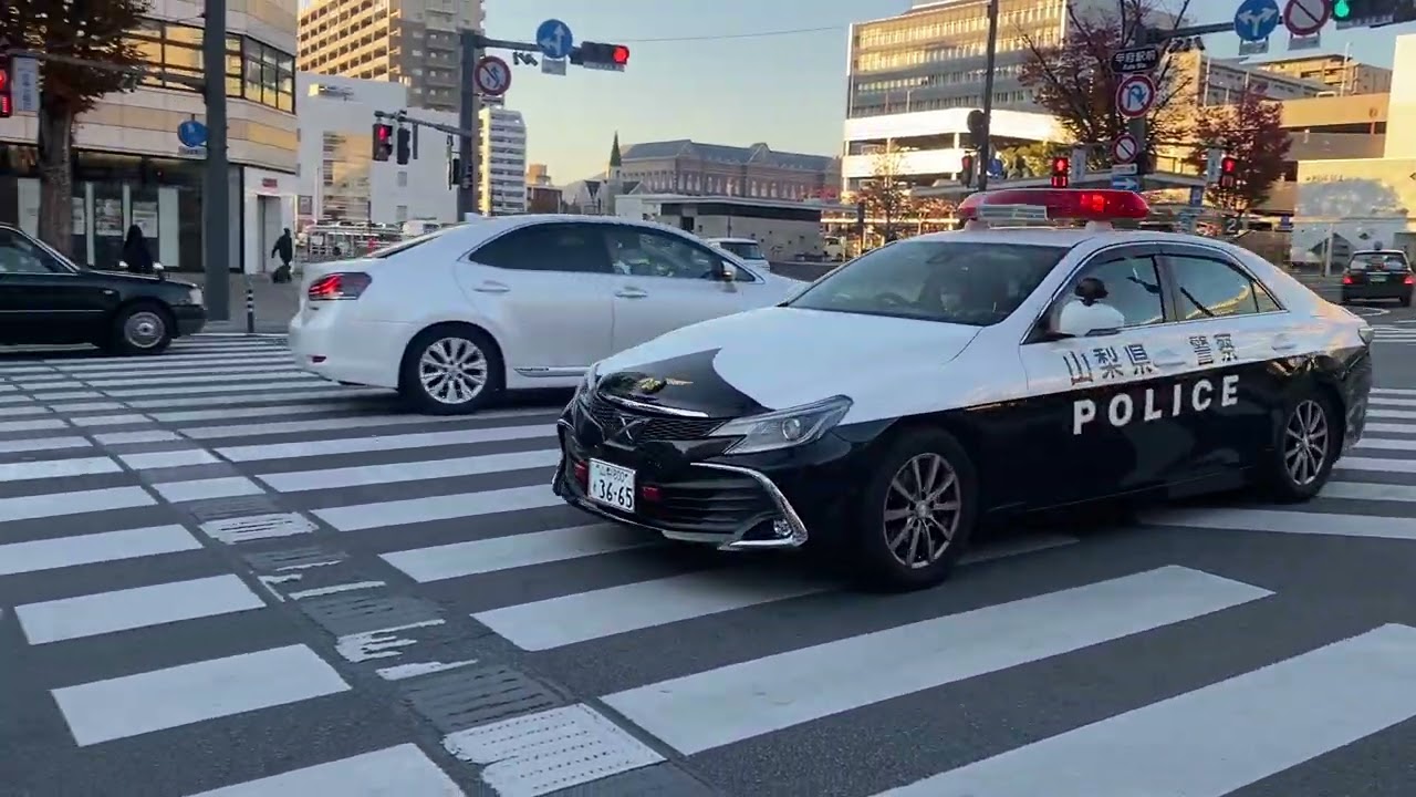 山梨県警察  マークXパトカー