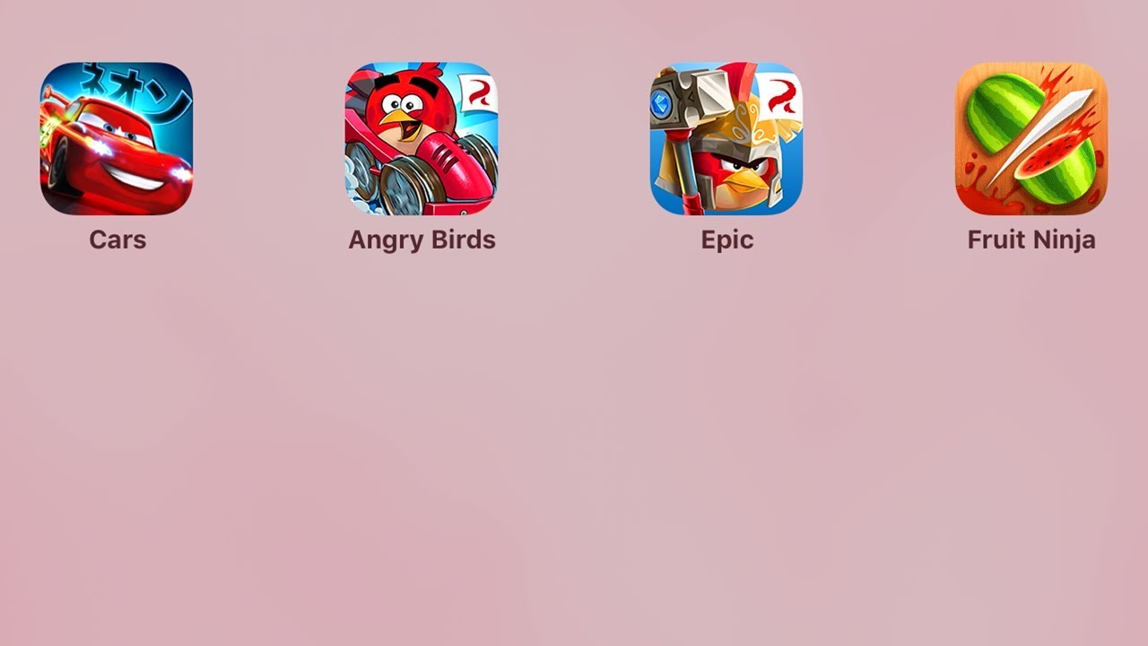 Cars,Fast as Lightning,Angry Birds Go,Angry Birds Epic,Fruit Ninja,Такчи,Злые Птички,Фрут Ниньзя