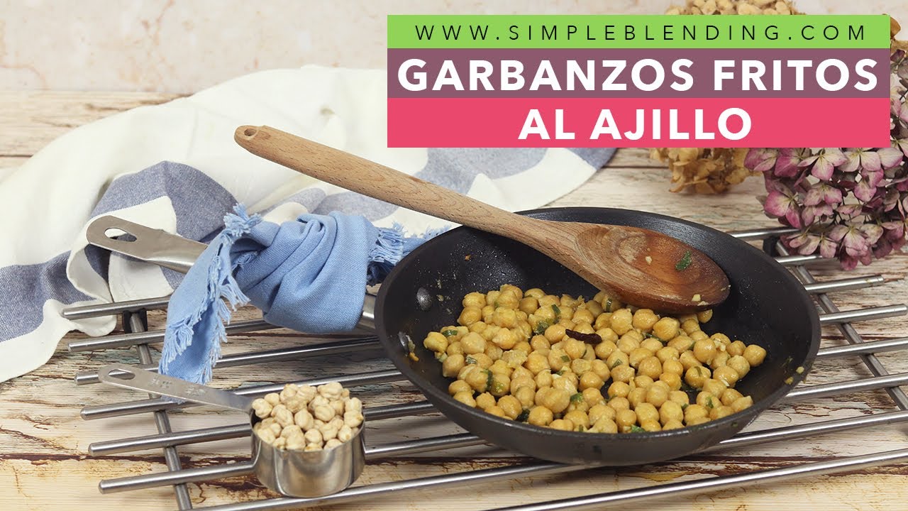 GARBANZOS FRITOS AL AJILLO | Como preparar garbanzos fritos picantes | Receta de aprovechamiento