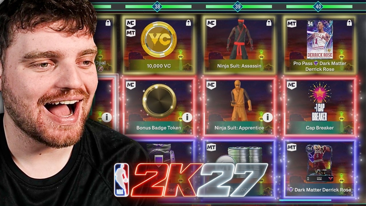 Я ОТКРЫЛ ВСЕ НАГРАДЫ С 1 ПО 40 УРОВЕНЬ В 1 СЕЗОНЕ NBA 2K27 MyTEAM!!