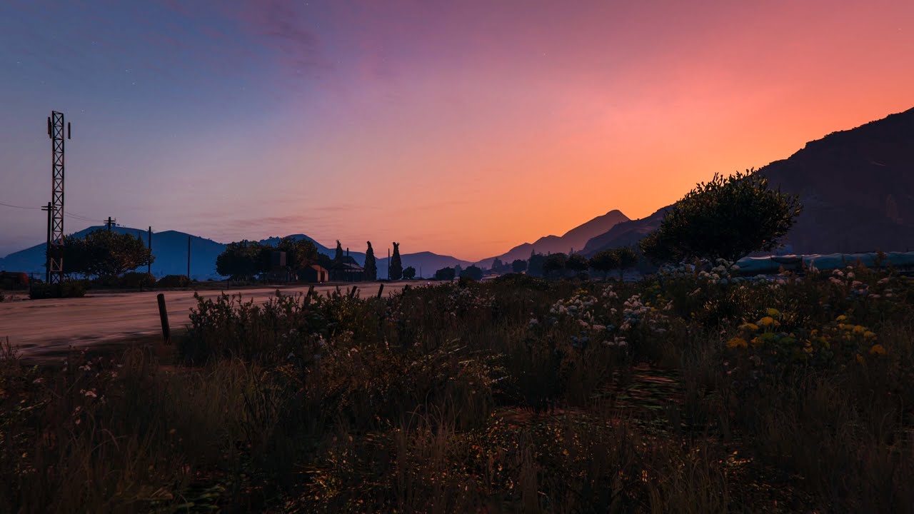Grapeseed Ambience | GTA V McKenzie Field (Country Sounds | ASMR)