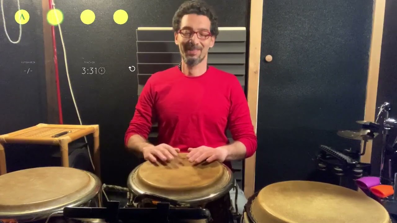 Congas technique tutorial - Open tone/open slap exercise n.1 - 10min. Workout (play along)