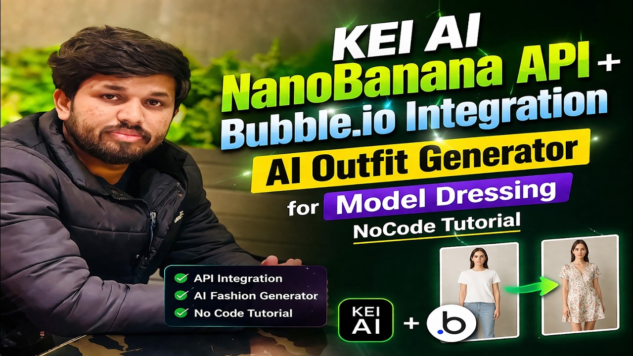 KEI AI NanoBanana API + интеграция с Bubble.io. Генератор ИИ-нарядов для моделей (без кода). Учеб...