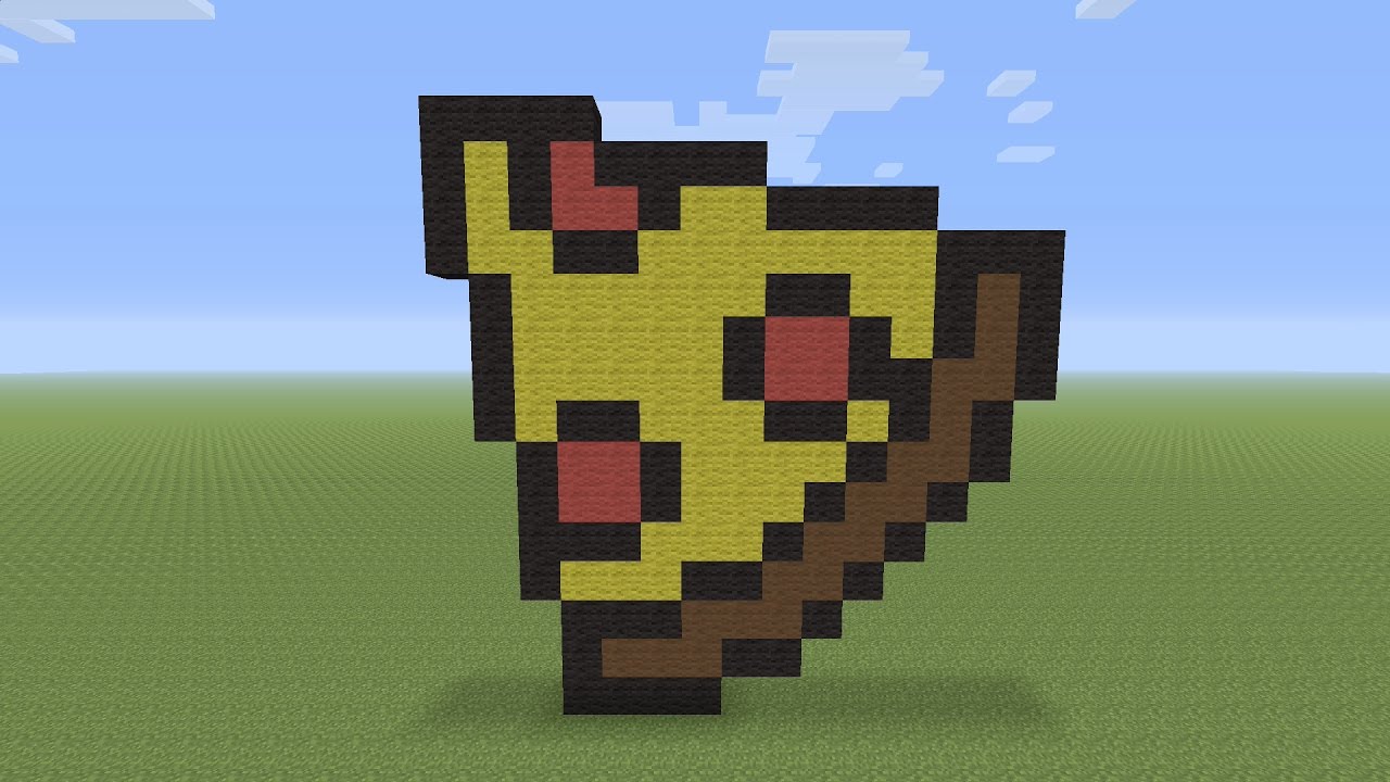 Пиксель-арт Minecraft — Кусок пиццы пепперони