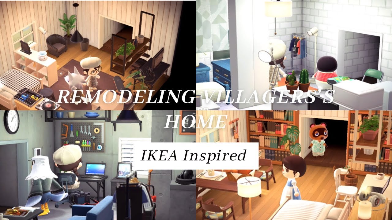 Animal Crossing New Horizons Redesigning Villager’s Home 🌿 IKEA Inspired Speed Build & 3 Room Tours 