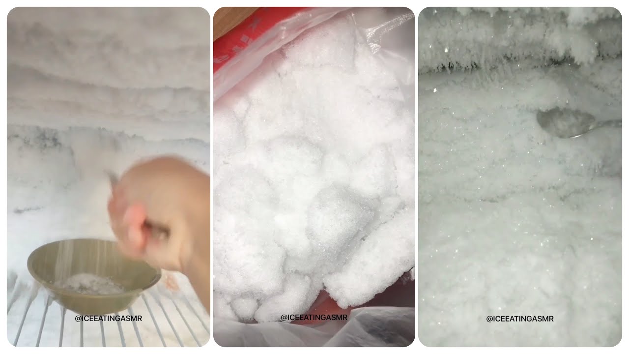 [ASMR] ICE SCRAPING & FREEZER FROST ICE EATING VIDEOS 8 (RELAXING SOUNDS) 🤍🤍