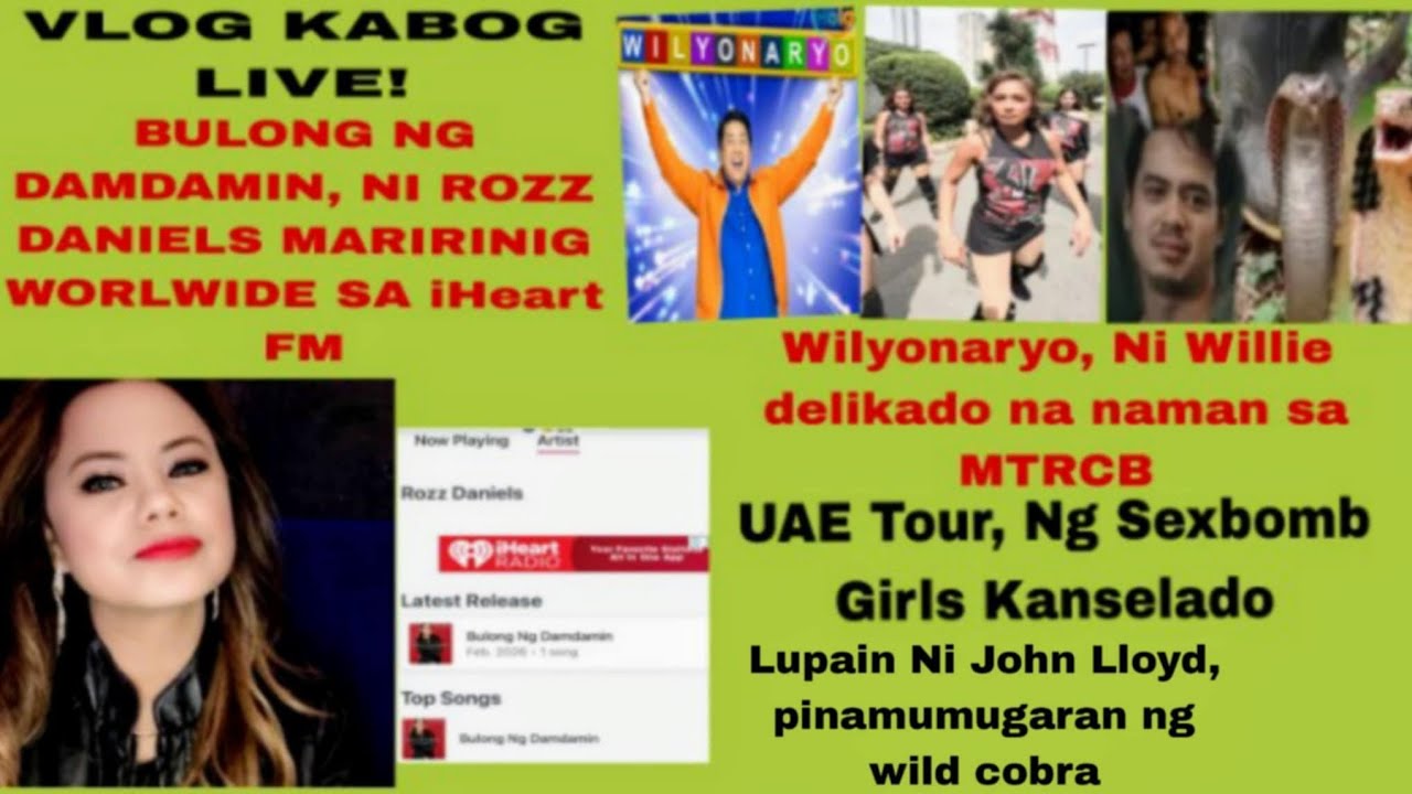 LIVE CMVK! WILYONARYA NI WILLIE REVILLAME, DELIKADO SA MTRCB/UAE TOUR NG SEXBOMB GIRLS KANSELADO