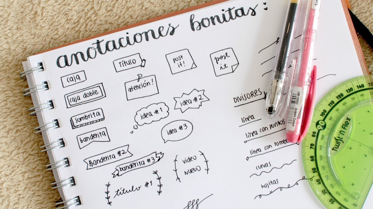 CÓMO HACER APUNTES BONITOS!! Aprende paso a paso | Valeria Basurco