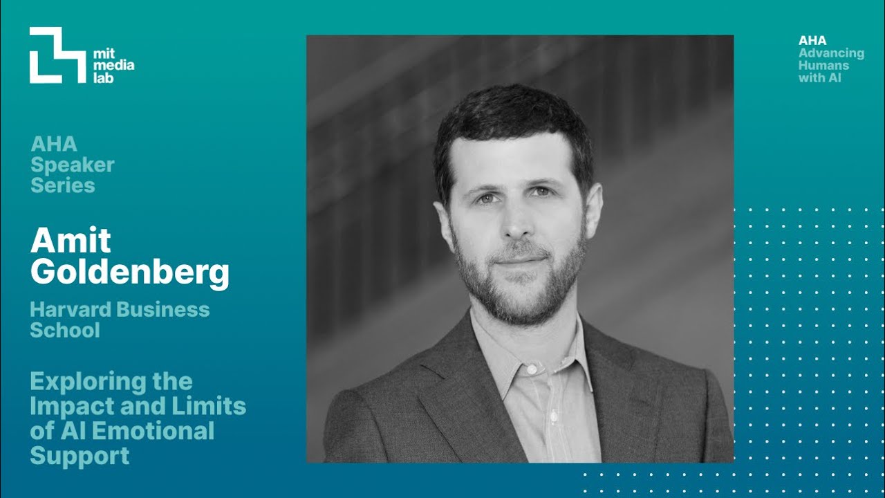 AHA Seminar Series: Amit Goldenberg | Exploring the Impact and Limits of AI Emotional Support