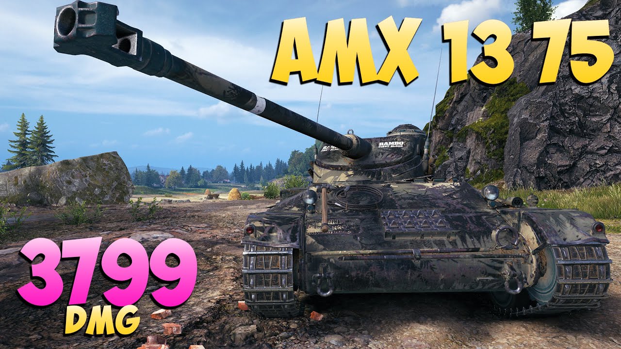AMX 13 75 - 6 Фрагов 3.7K Урона - Прилежный! - Мир Танков