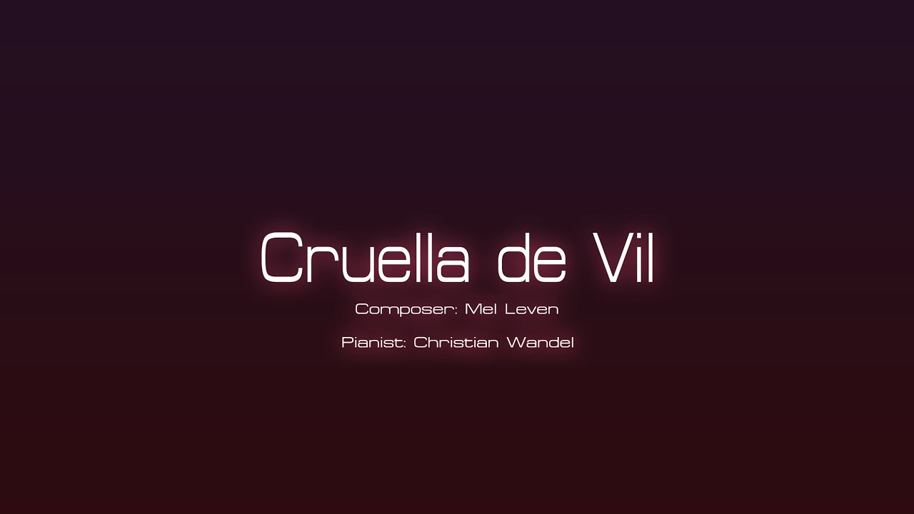 Cruella De Vil - Piano Cover by Christian Wandel - Hyggepianist