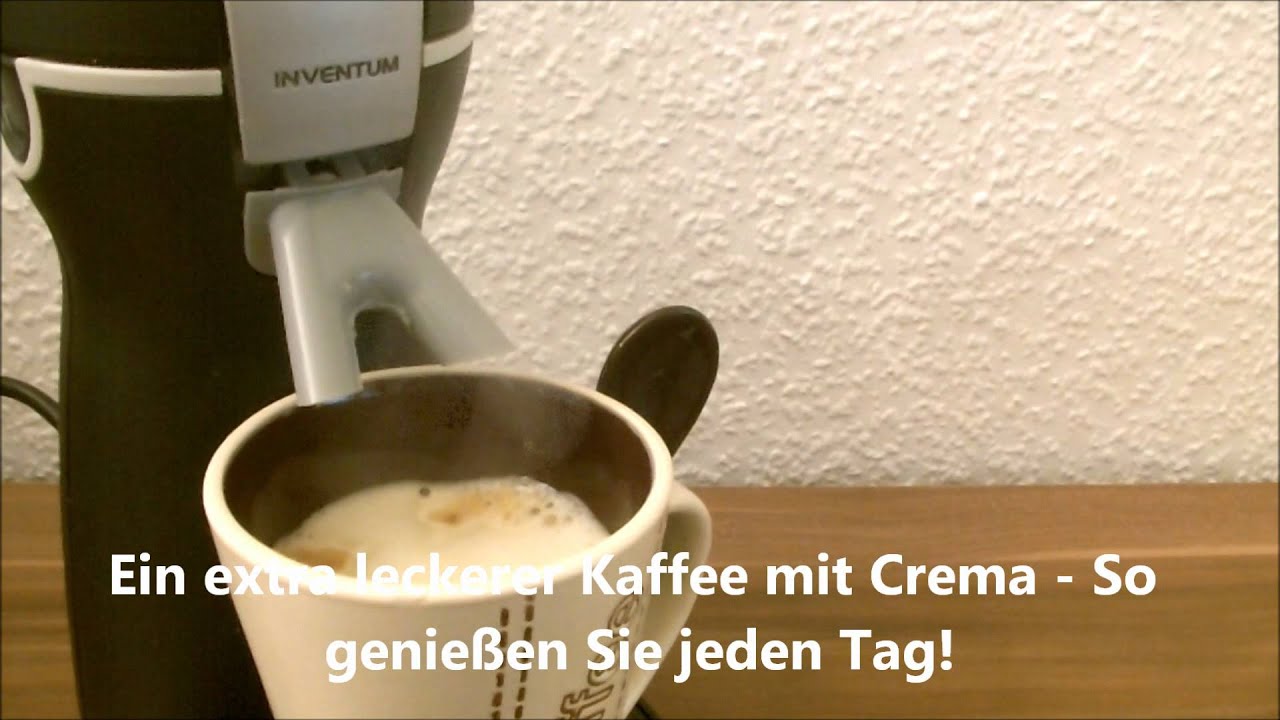 INVENTUM KAFFEEPADMASCHINE 800 WATT KAFFEEMASCHINE PADMASCHINE 3FARBEN 24CM HOCH