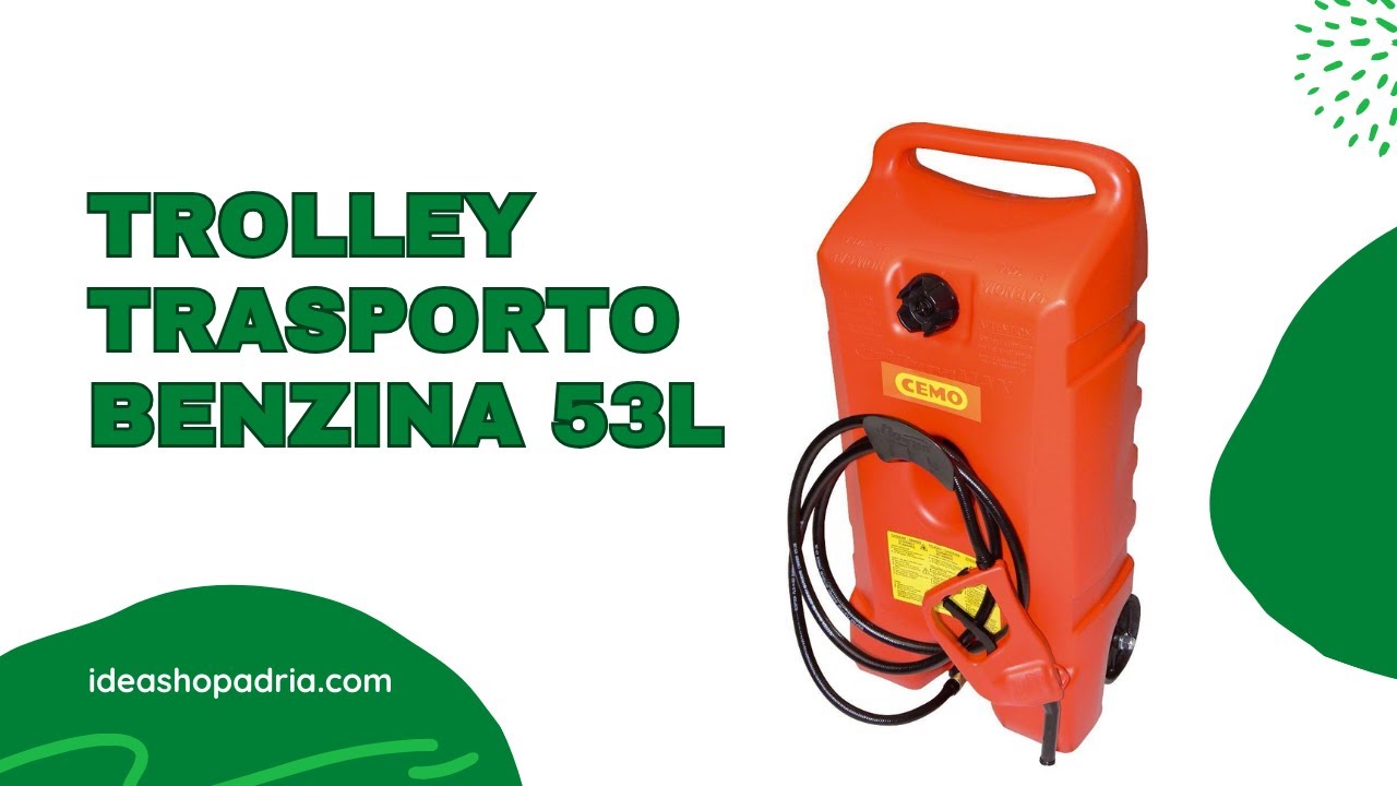 Trolley per trasporto benzina Cemo con capacità 53 litri
