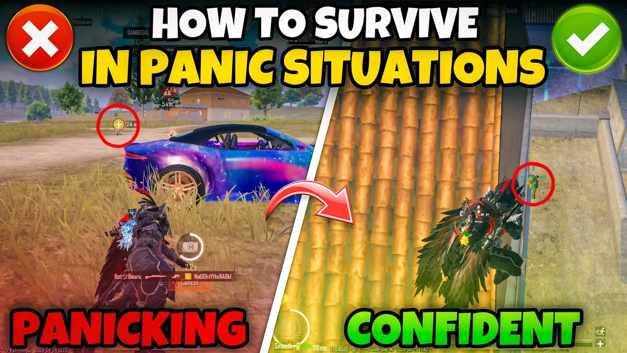 HOW TO SURVIVE PANIC AND TOUGH FIGHTS IN BGMI | (Tips & Tricks) Mew2