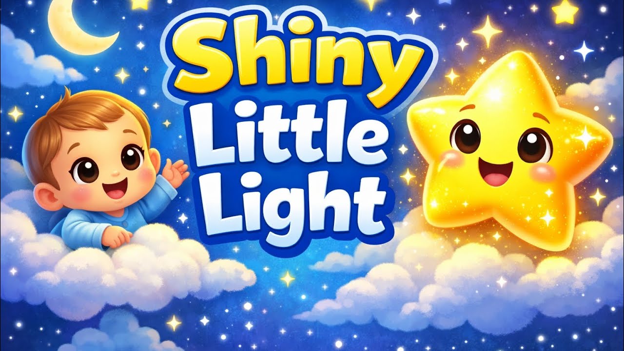 Shiny Shiny Little Light ⭐ | Baby Bedtime Rhyme | Kids Baby Rhymes World @KidsBabyRhymesWorld 