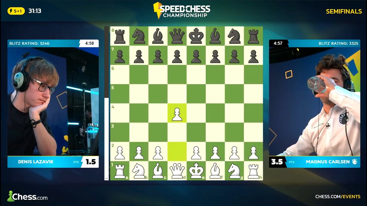 Магнус Карлсен против Дениса Лазавика | Speed Chess Championship | Полный блиц 5+1