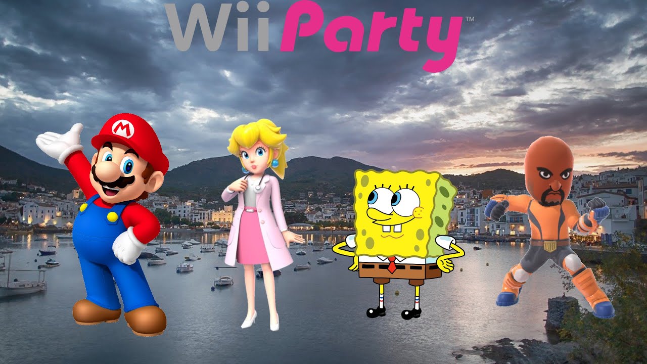 Wii Party - Swap Meet - Mario Vs Peach Vs Spongebob Vs Matt (Ep. 188)