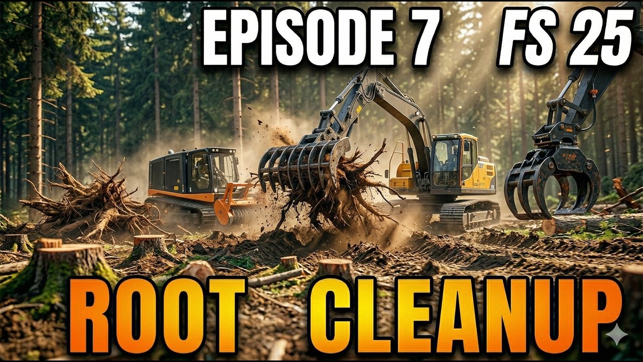 Root Cleanup Begins! 🌲⚠️ | Clearing the Land | FS25 | Episode 7
