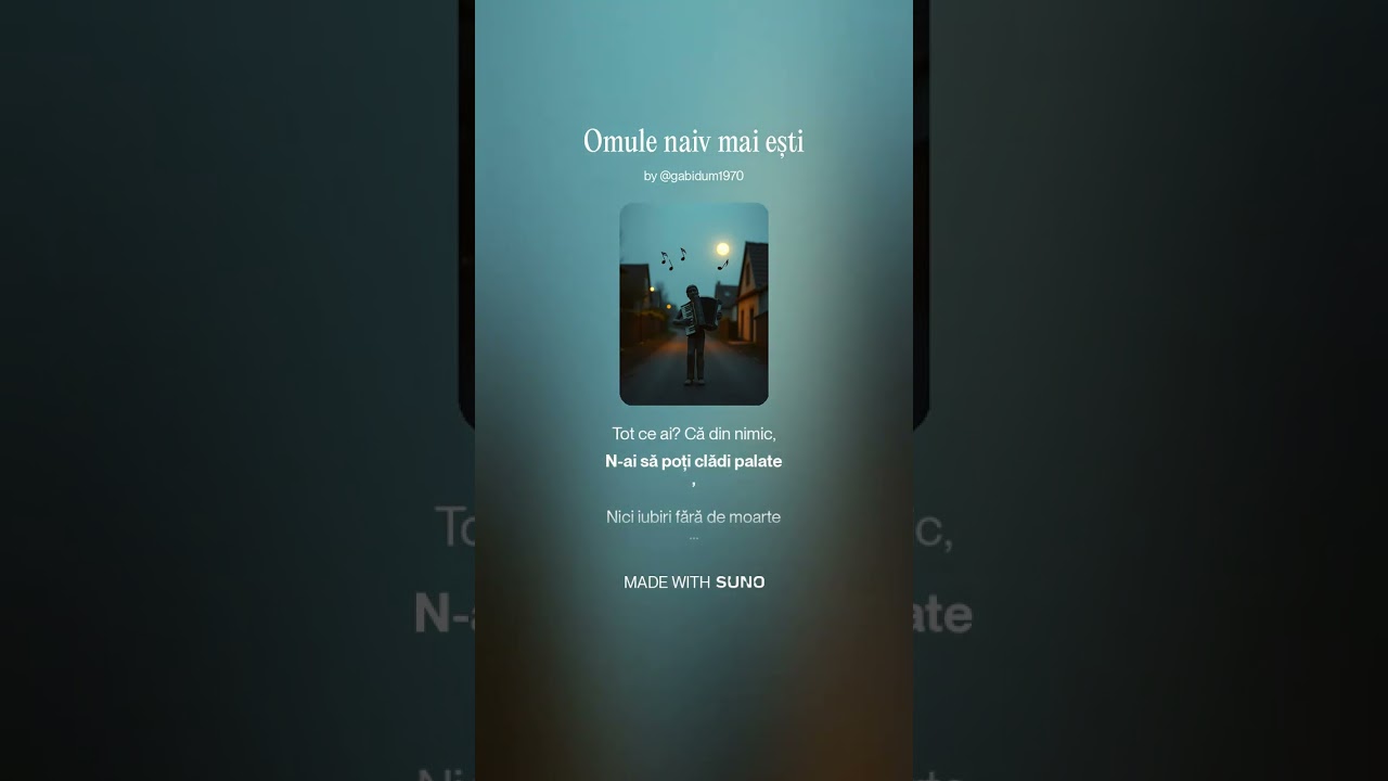 𝐆𝐚𝐛𝐫𝐢𝐞𝐥 𝐕𝐢𝐛𝐫𝐚𝐧𝐝𝐨 - Omule naiv mai ești