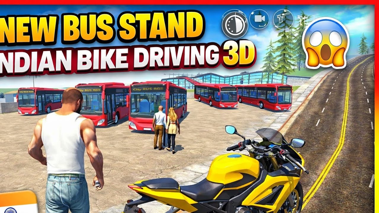 NEW BUS STAND  INDIAN GTA                             ( BIKE DRIVING 3D)