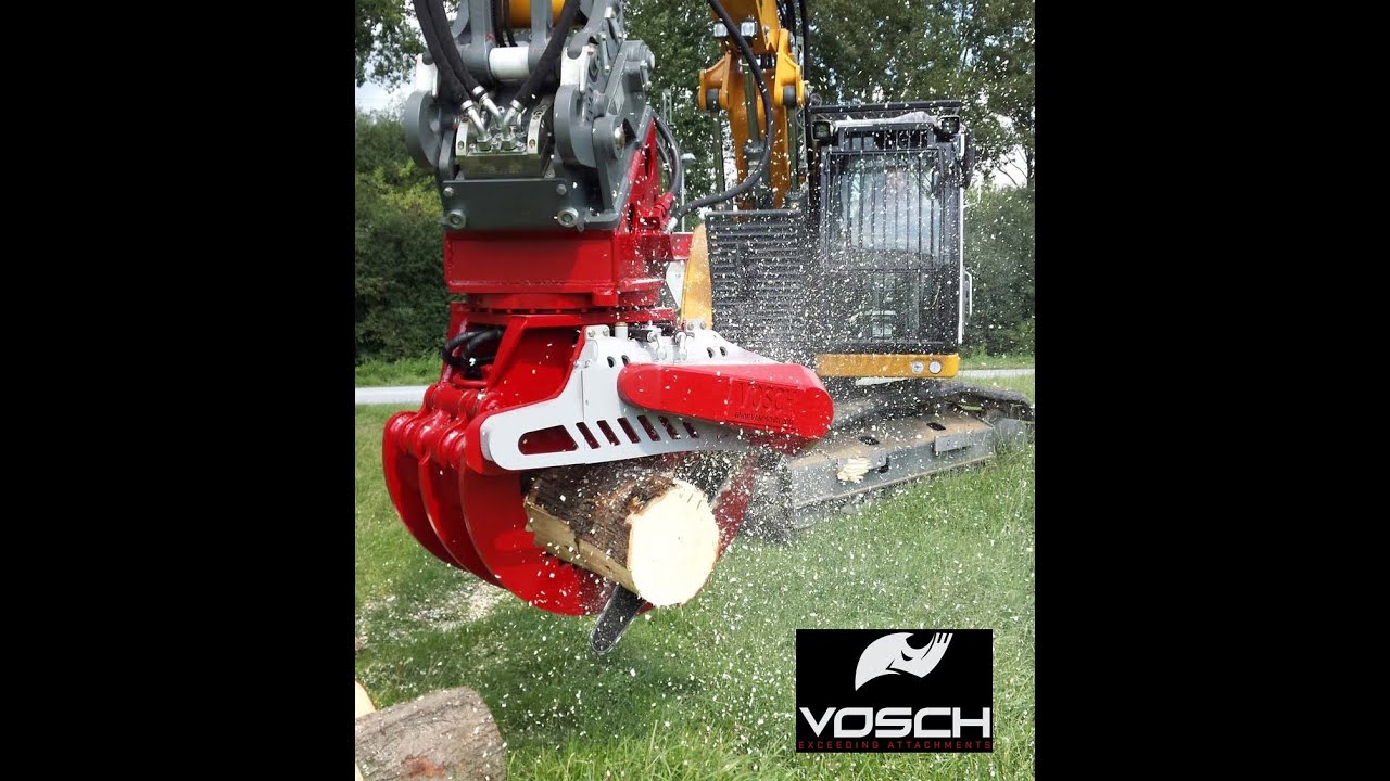 Greifersäge - grapple saw VOSCH RSG 2000 7T 3 4 SU on Liebherr LH30