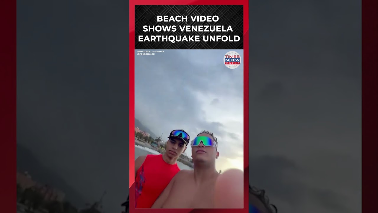 WATCH: Beachgoer Films Deadly Venezuela Earthquake as Buildings Collapse | Times Now World
