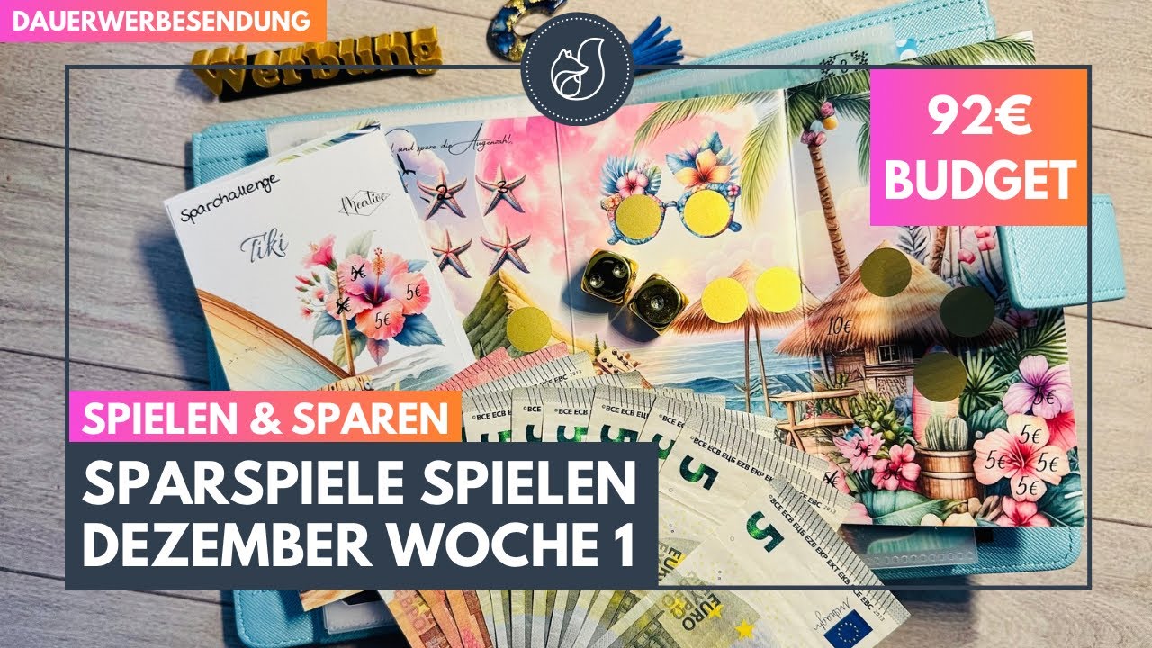 92€ Budget Dezember 🎄Woche 1 Sparen für Urlaub, zu Hause, Notgroschen & Thankyou #budgeting #sparen 