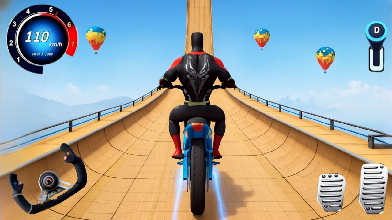 My Super bike Racing to Impossible Mega Ramp Tracks | Extreme Motorbike Racing Android gameplay 001
