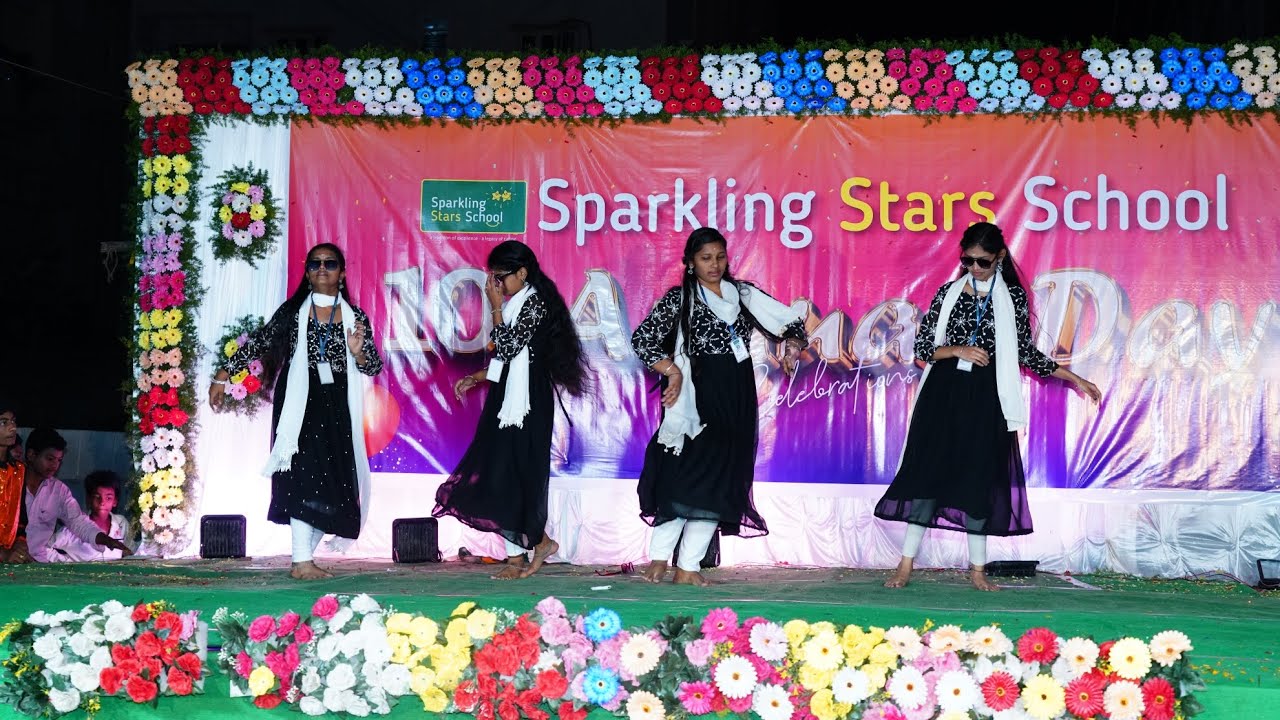 10th Girls Dance performance.|| 10th Annual Day Celebrations.|| Sparkling Stars School, Guntur||