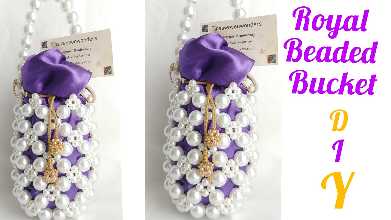 HOW TO MAKE A BEADED BAG/BEADED BUCKET/NETTING BEADED BAG/HANDMADE BEAD BAG/ BEGINNERS FRIENDLY /