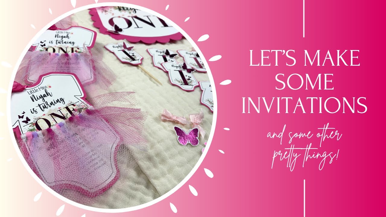 Onsie Invitations for First Birthday! || Plus, toppers and high chair sign!