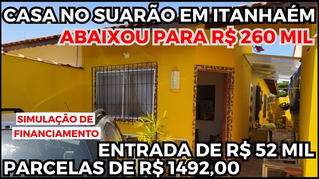REF 76 - ABAIXOU PARA R$ 260 MIL CASA EM ITANHAÉM LITORAL SUL ACEITA FINANCIAMENTO BANCÁRIO