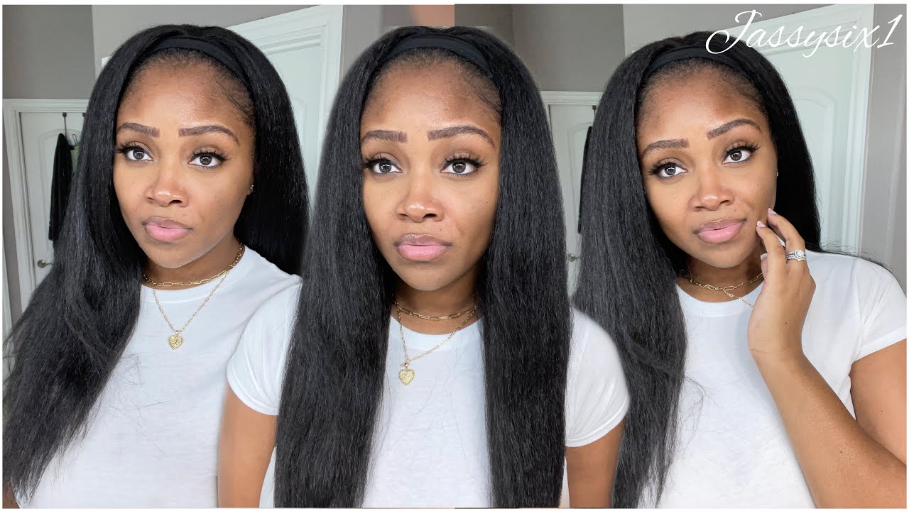 Everyday Affordable Headband Wig/$25 Amazon Wig/Synthetic Kinky Straight Wig ft. YEBO Hair