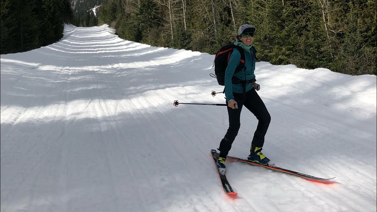 Skate technique on Skimo gear