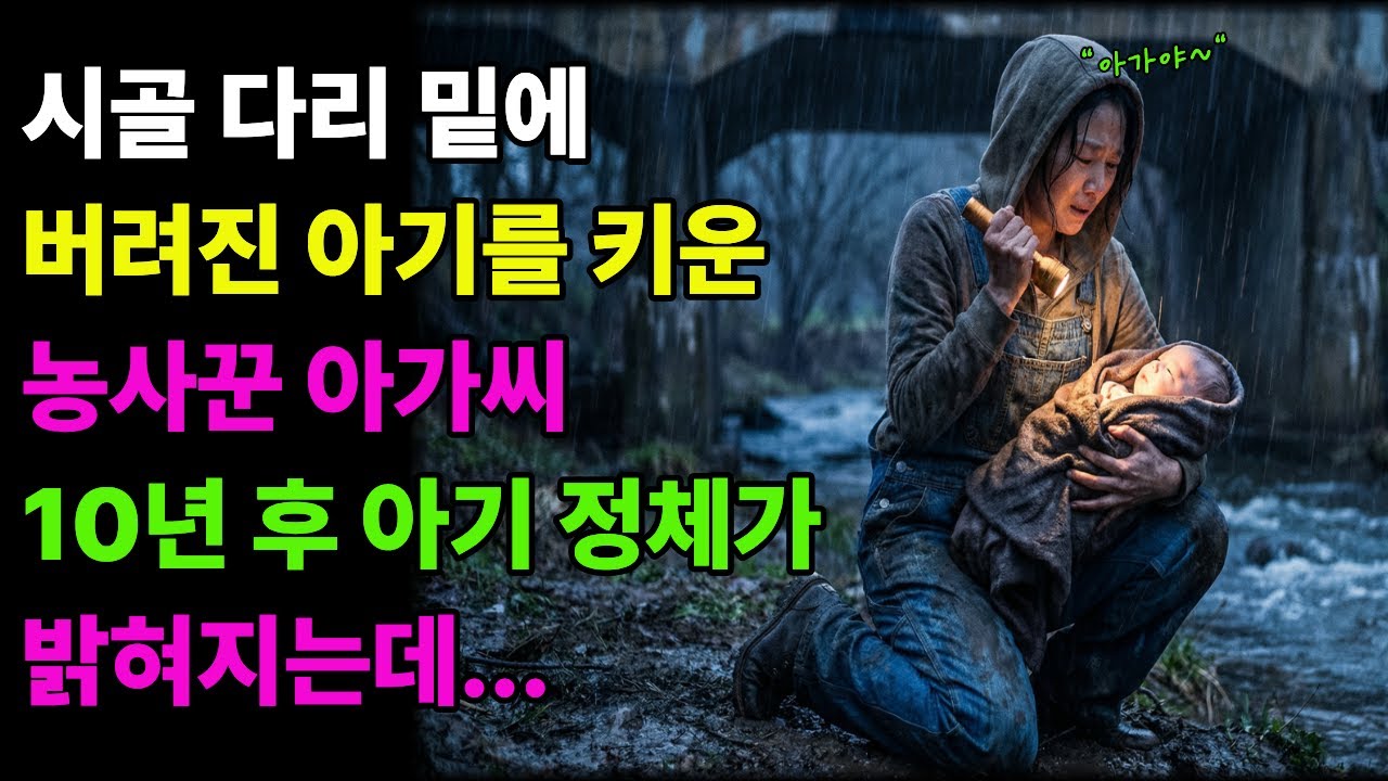 시골 다리 밑에 버려진 아기를 키운 농사꾼 아가씨, 10년 후 아기 정체가 밝혀지는데 ㅣ시니어사연 ㅣ인생사연 ㅣ감동사연 ㅣ노후사연 ㅣ오디오북