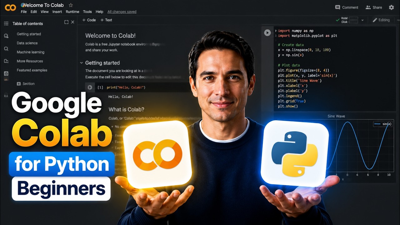 Google Colab для начинающих в Python (Пошаговое руководство 2026)