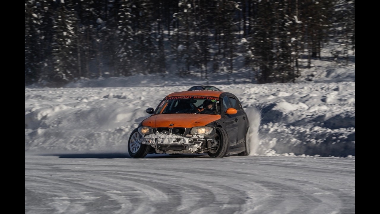 Drifting på isbane(hebbes racing) med tatahonydrifting!