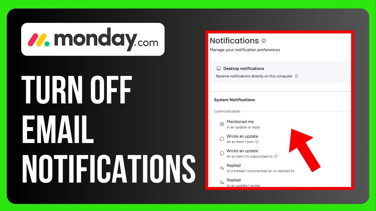 How to Turn Off Monday.com Email Notifications