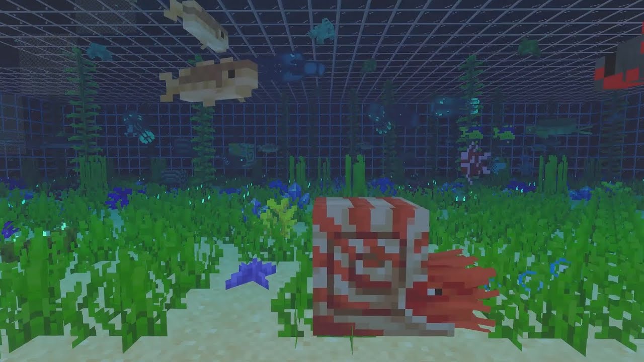 Minecraft Aquarium - Over 7 Hours - Now with Nautilus! + Over 100 Mobs