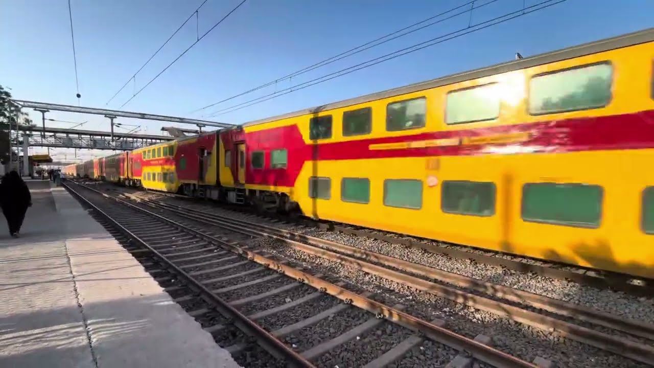 Back To Back Train Crossing ❤️ #railway #crossing