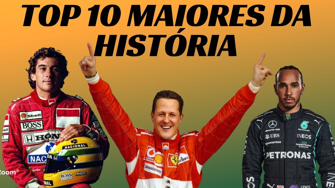 QUEM SÃO OS MAIORES PILOTOS DA FORMULA 1? (TOP 10)