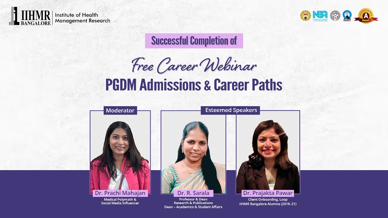 Free Career Webinar | PGDM Admissions & Healthcare Career Paths Explained