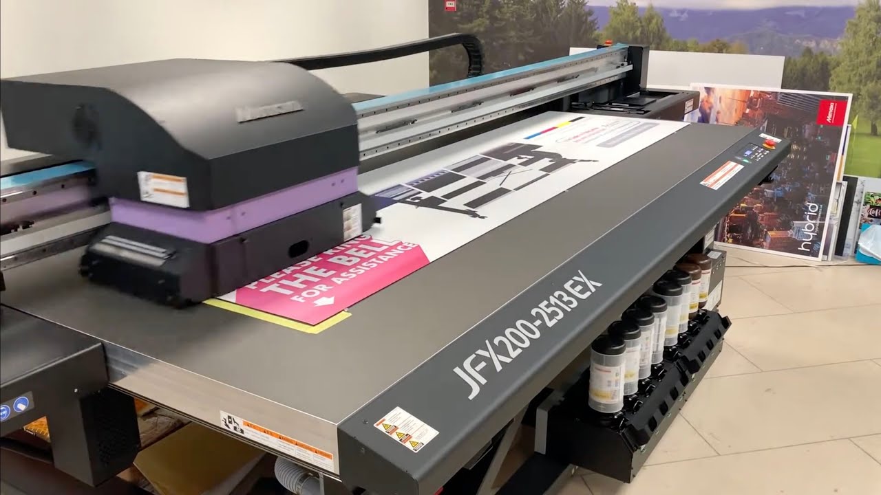 Printing pre-cut aluminium di-bond on the Mimaki JFX200-2513EX Flatbed Printer