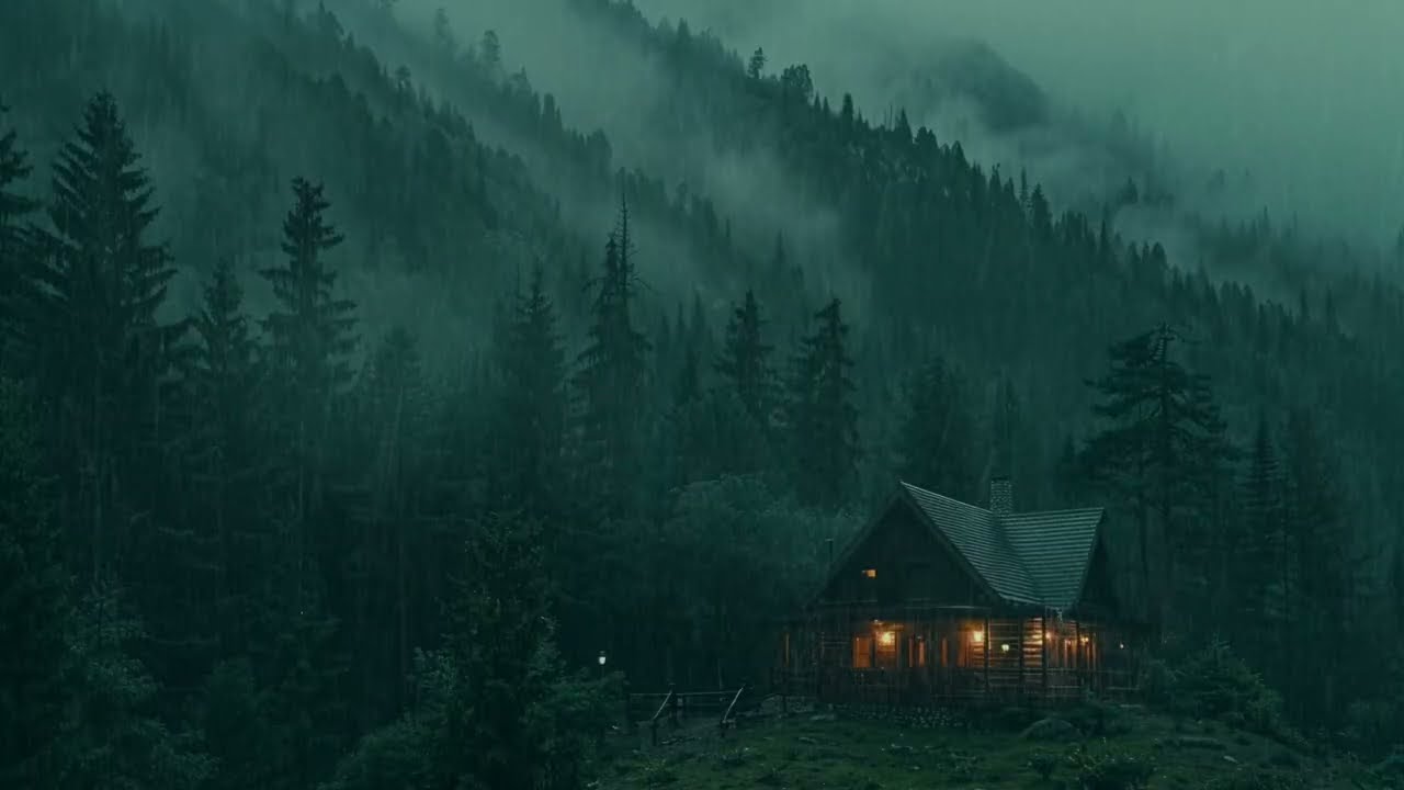 Forest Rain Sounds with Soft Wind 🌧️ Dark Ambient Soundscape for Sleep & Relaxation