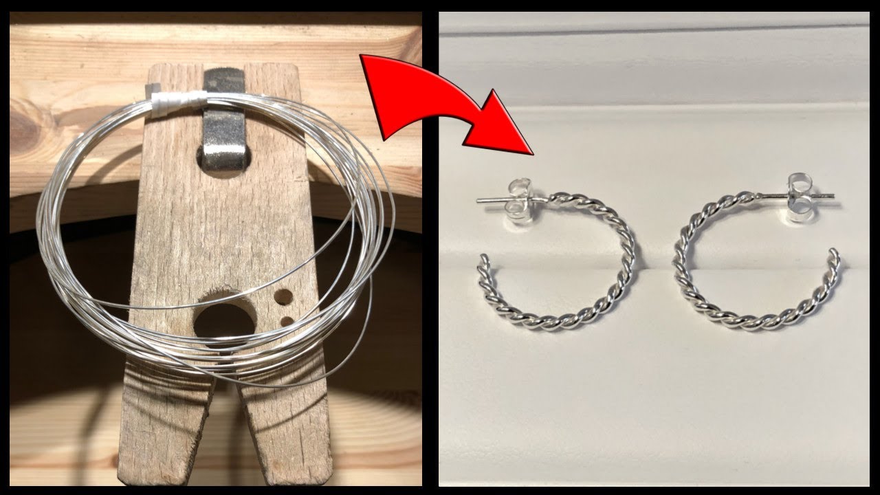 Making twisted silver earrings