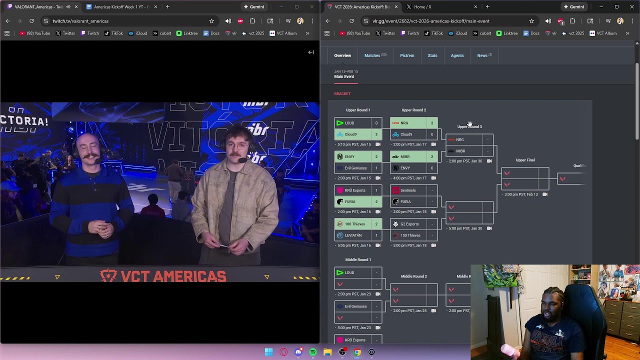 NRG vs Cloud9 - MIBR vs ENVY | VCT Americas Kickoff #VCTWatchParty